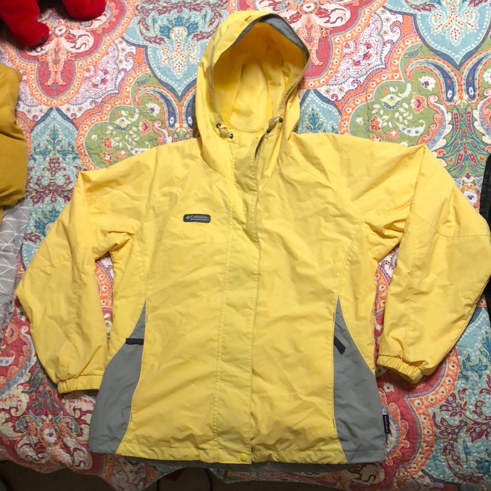 Yellow Columbia Jacket Womens Large